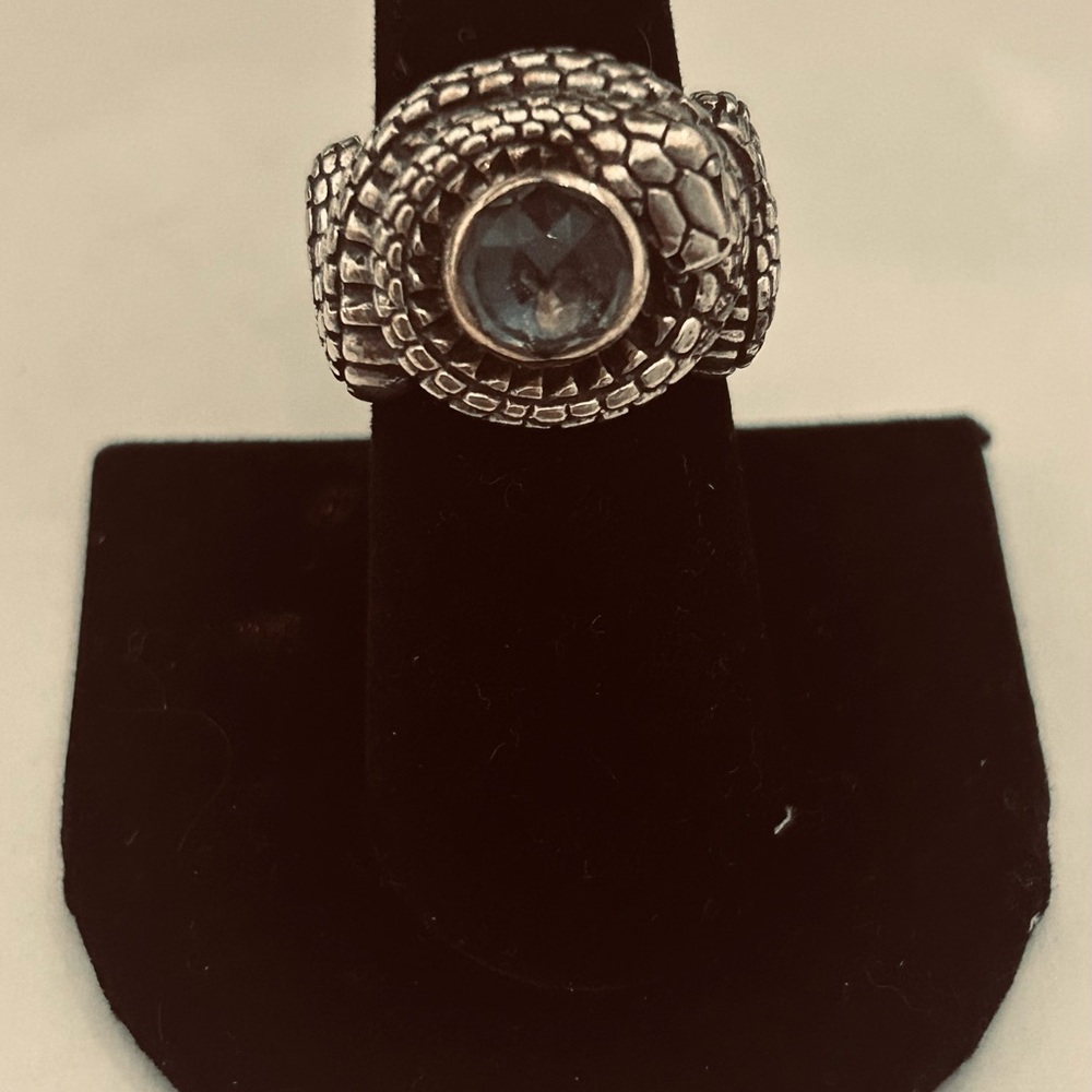 Sold STEPHEN DWECK  Sterling silver & Quartz SNAKE Ring VERY RARE